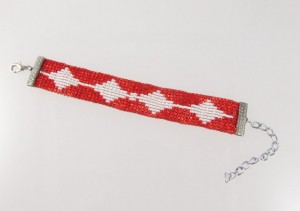 Finished Bracelet - opened Finished bracelet - opened - copyright Helen White 2011