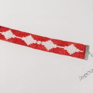Finished bracelet - opened - copyright Helen White 2011