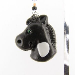 Black and White Horse Bookmark - copyyright Helen White