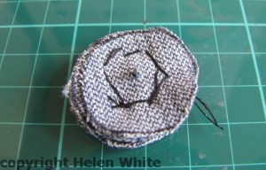 Denim buffing wheel - copyright Helen White