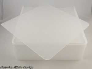 Riser with shiny and frosted surface - copyright Helen White