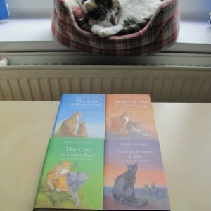 The Moon Cottage series with Bobby in the background. Copyright Helen White