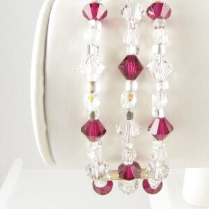 Swarovski crystal bracelet in Siam - front
