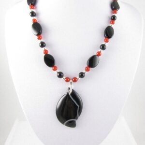 Black Agate necklace on bust