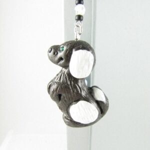 Cute black dog bookmark 11 Black dog bookmark - detail