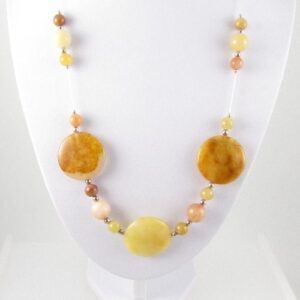 Golden Honey Jade necklace on bust
