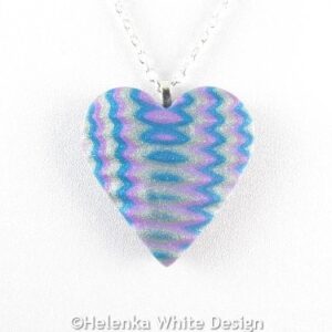 Turquoise and silver heart pendant 2 14 Turquoise and silver heart pendant 2 - detail