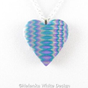 Turquoise and silver heart pendant 1 15 Turquoise and silver heart pendant 1 - detail