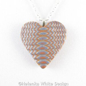 Silver and copper heart pendant 3 12 Silver and copper heart pendant 3
