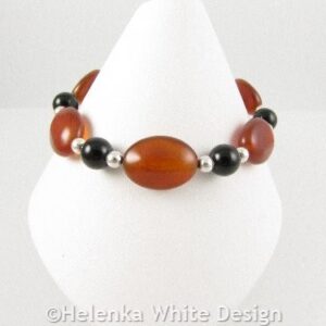 Black and red Agate bracelet on cone
