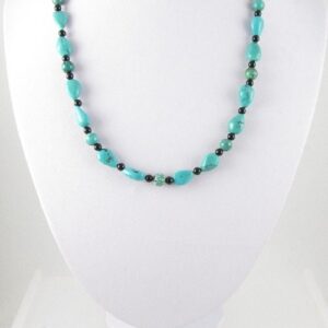 Turquoise necklace on bust