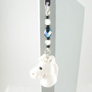 Cute white horse bookmark 5 White horse bookmark - 1