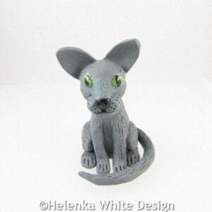 Cute grey cat sculpture 1