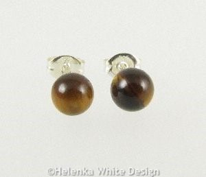 Tiger's Eye Sterling silver studs 16 Tiger's Eye Sterling silver studs