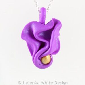 Folded purple pendant