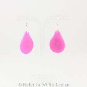 Faux beach glass earrings in pink 5 Faux beach glass earrings in pink