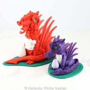 Both dragons - side.