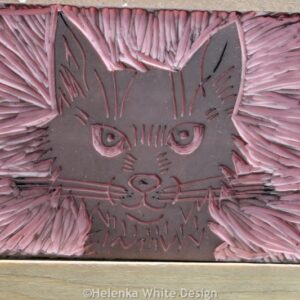 Carved Speedball lino block
