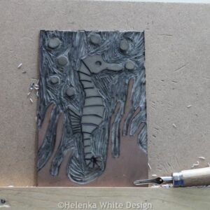 Seahorse block with Abig cutting tool.