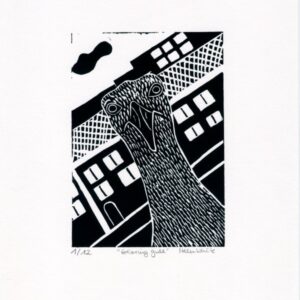 Seagull lino print