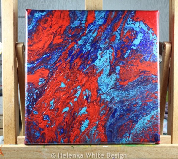 Painting: Red, blue and turquoise 6 Painting: Red blue and turquoise