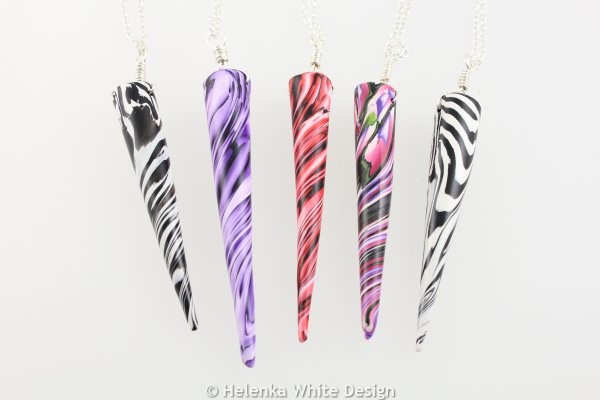 Long shell pendants