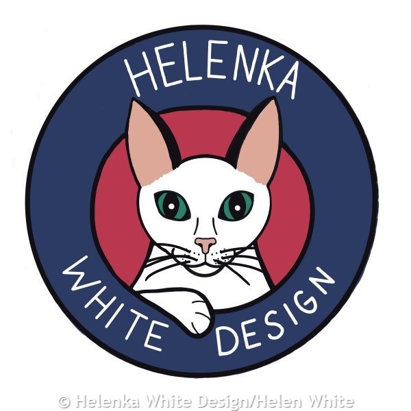 My new logo design 11 Cat face logo with block lettering