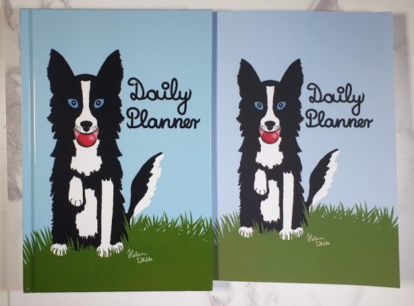 Daily dog planner - hard copy and paperback.