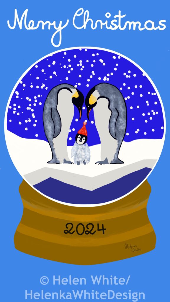 Snowglobe illustration created with Procreate