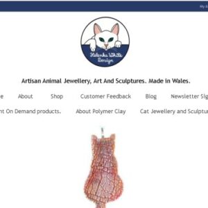 My old website before the website makeover - top view.